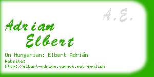 adrian elbert business card